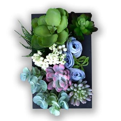 Artificial Fake Plants Decor 3d Wall Hanging Simulation Succulent Green Plant Flowers Wall Decoration Home Indoor Wall Bedroom